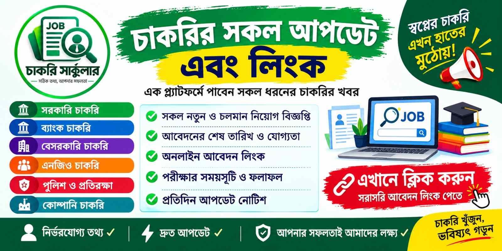 চাকরির সকল আপডেট এবং লিংক🔊🔊